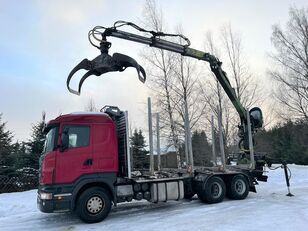 SCANIA R480, 6x4 + LOGLIFT CRANE camión maderero