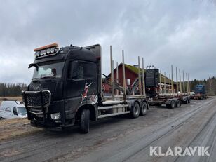 Mercedes-Benz  Arocs 963-7-E camión maderero + remolque maderero