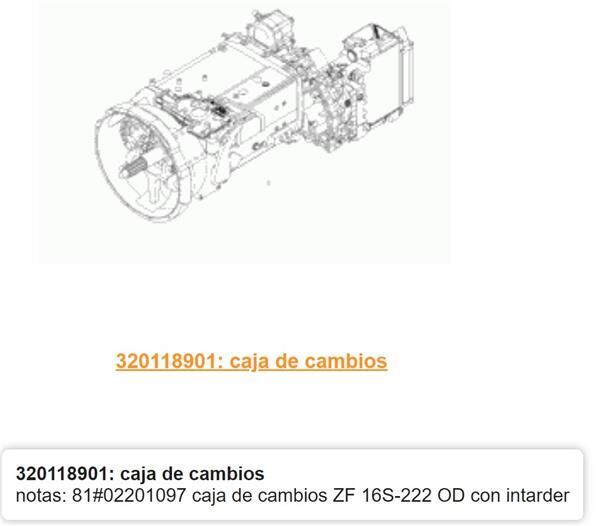 ZF Caja Cambios Manual MAN TGA 18.460 FC, FLC, FRC, FLLC, FLLC/N, F 81320036675 caja de cambios para MAN TGA 18.460 FC, FLC, FRC, FLLC, FLLC/N, FLLW, FLLRC, FLLRW tractora