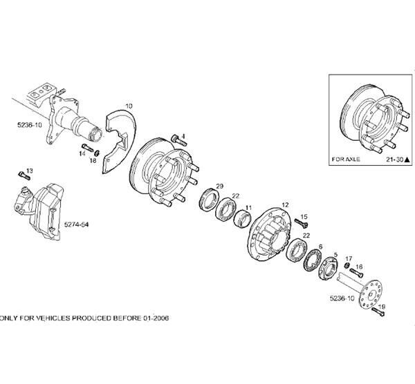 Disco Freno Eje Trasero Izquierdo Iveco EuroCargo (03.2008->) FG 500039940 disco de freno para IVECO EuroCargo (03.2008->) FG 110 W Allrad 4x4 [5,9 Ltr. - 160 kW Diesel] camión